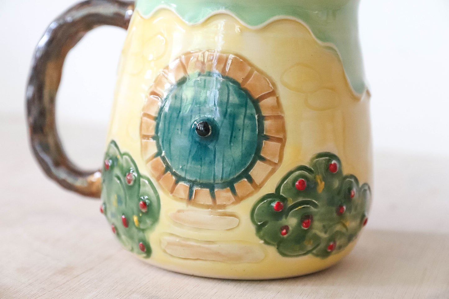 Yellow hobbit House Stoneware Mug