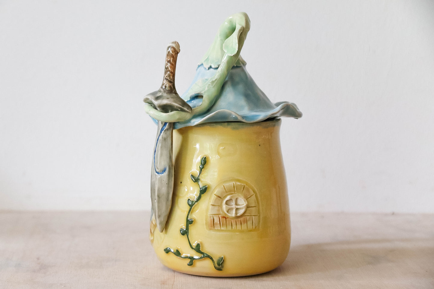 Hobbit House Flower Sword Stoneware Mug