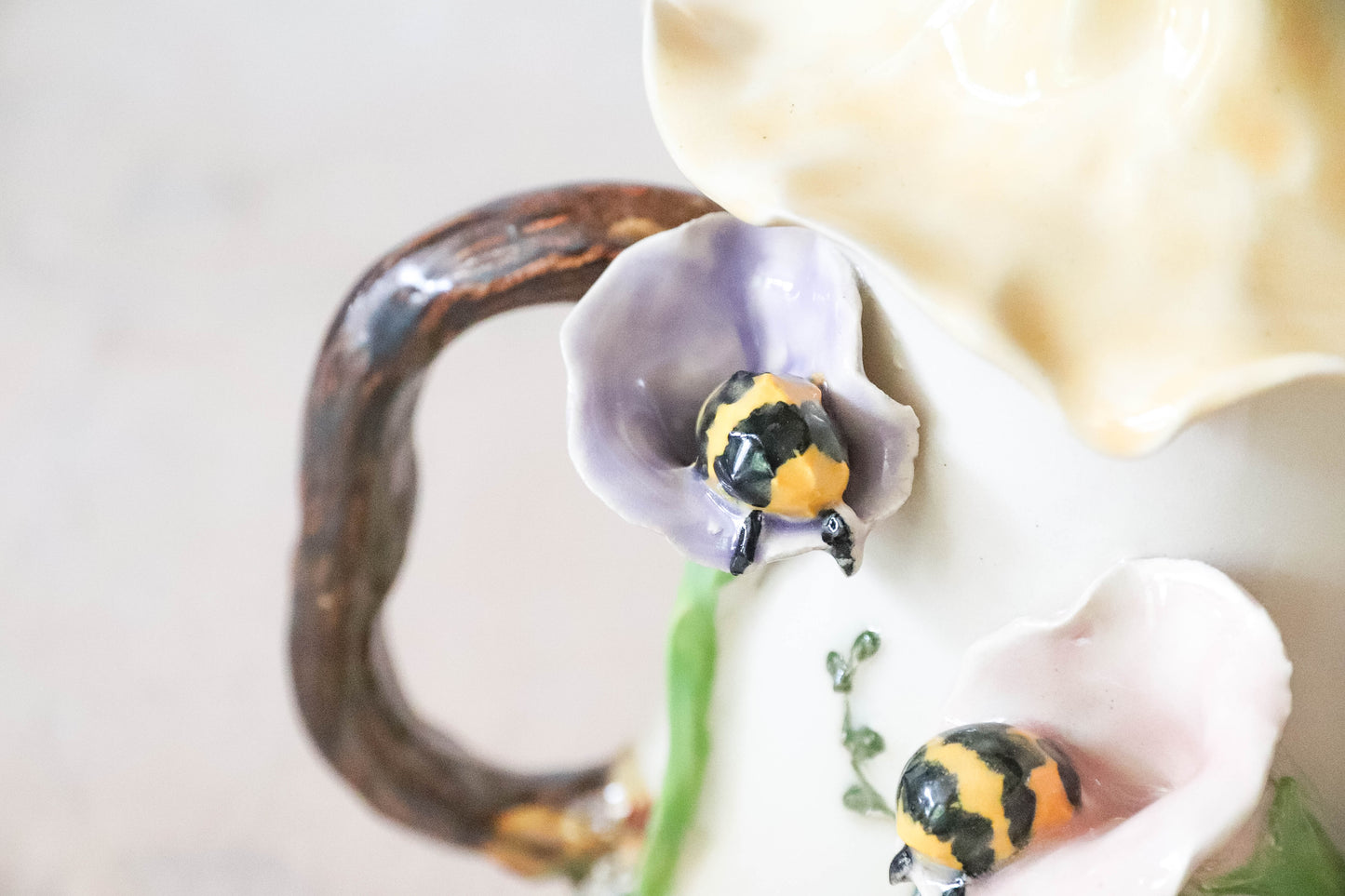 Sleepy Bees Fairy House Stoneware Mug