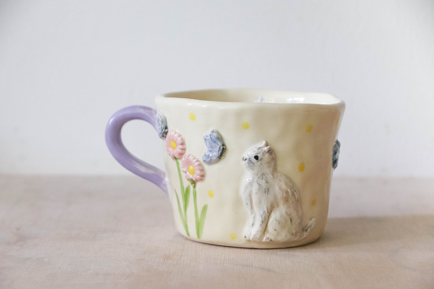 Spring Garden Cat Mug