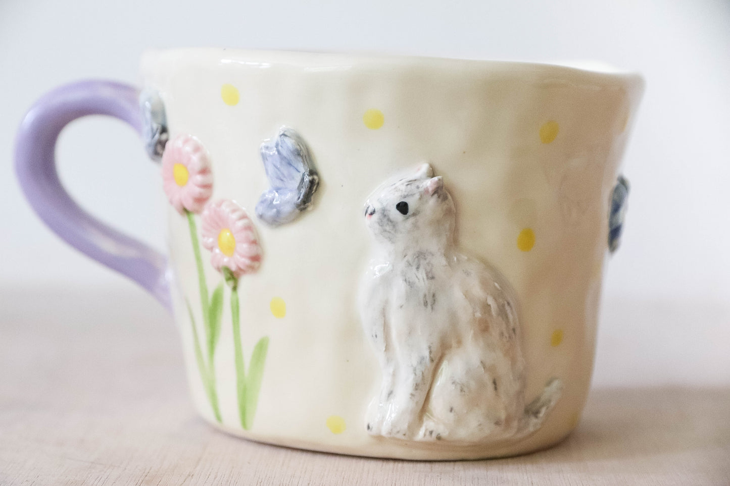 Spring Garden Cat Mug