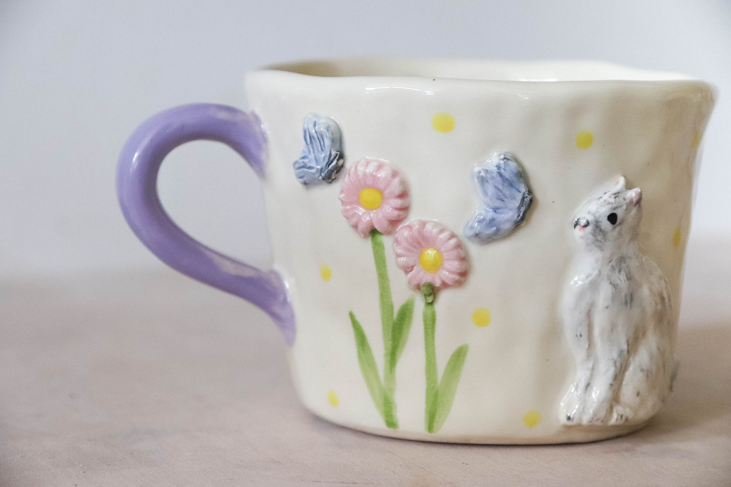 Spring Garden Cat Mug