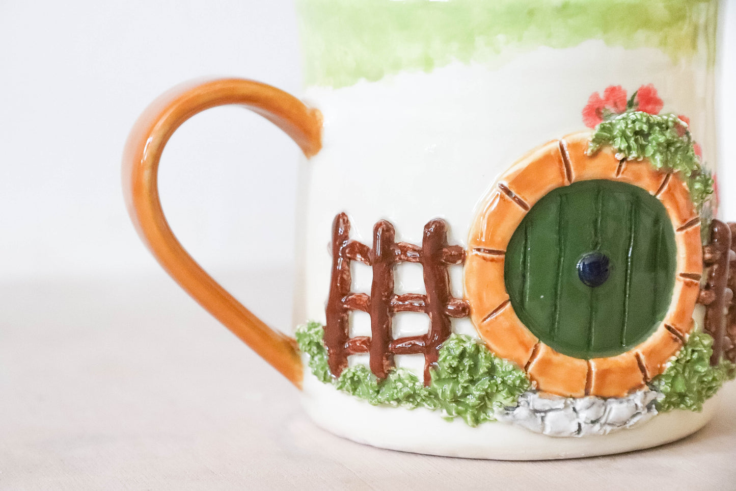 Hobbit House Fence Round Mug