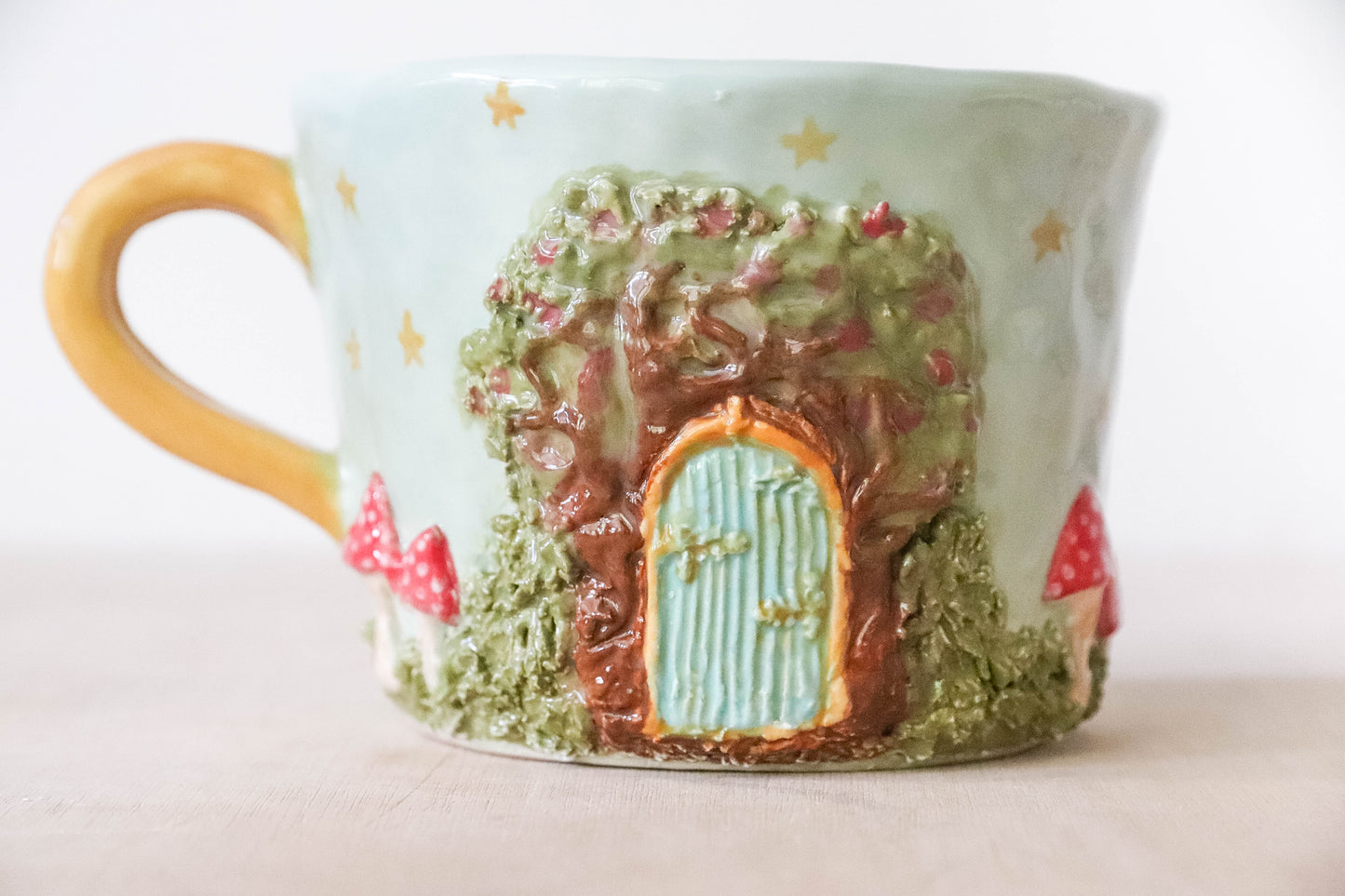 Blue Starry Fairy House Mug