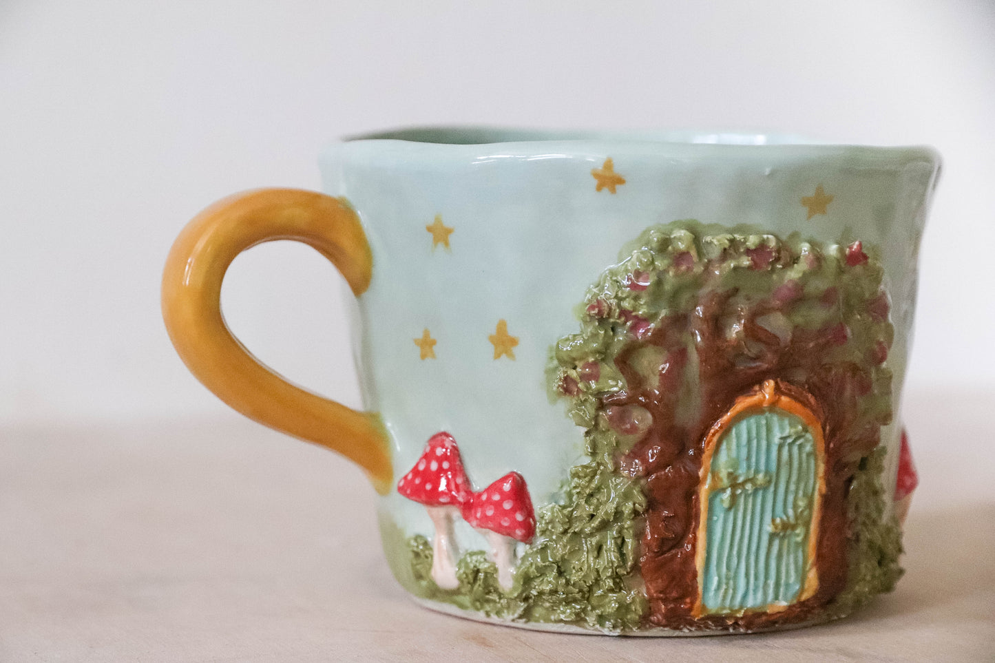 Blue Starry Fairy House Mug