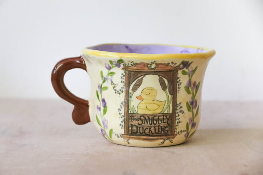Snuggly Duckling Purple Yellow Mug