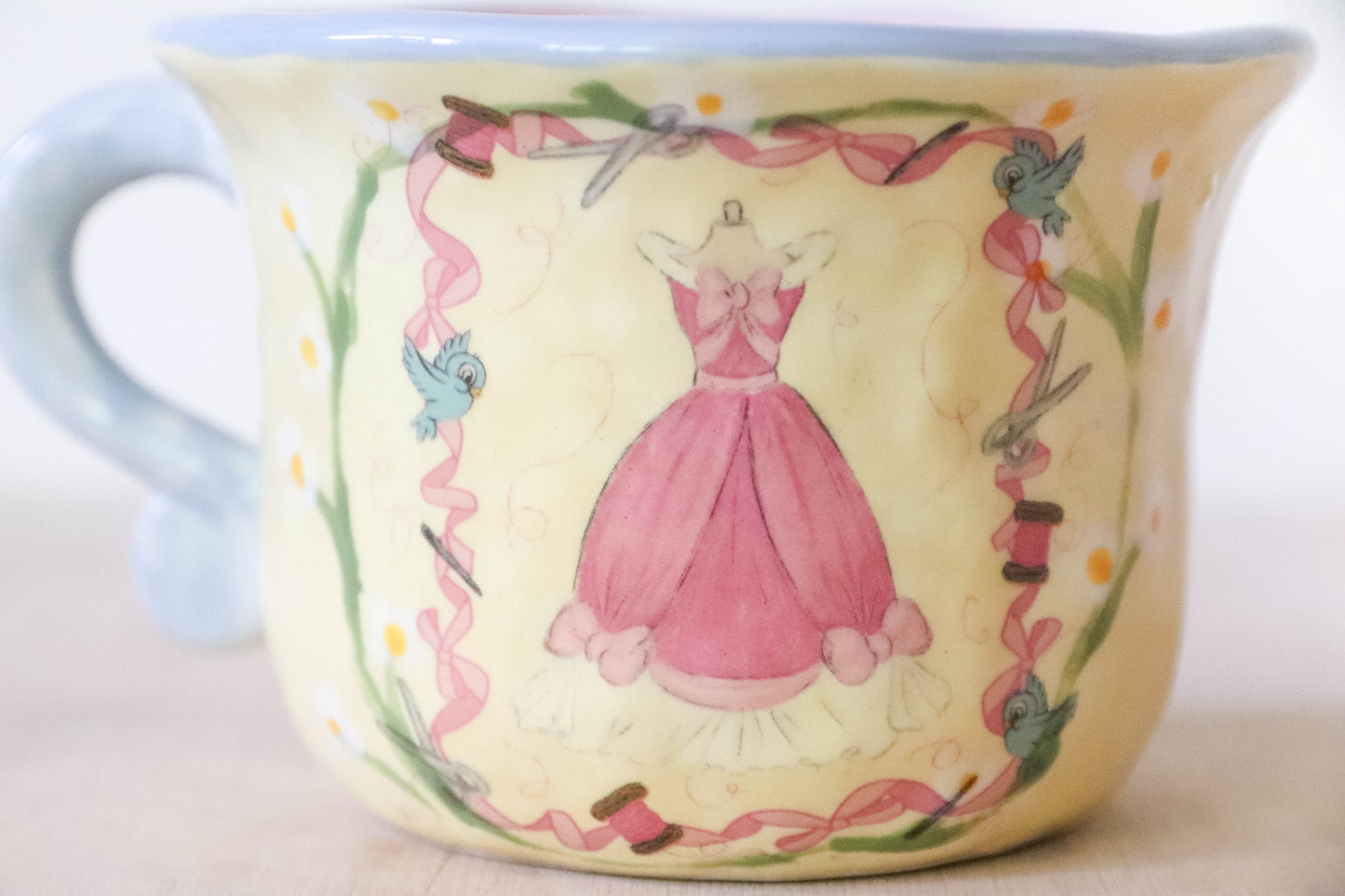 Cinderella Pink Yellow Floral Mug