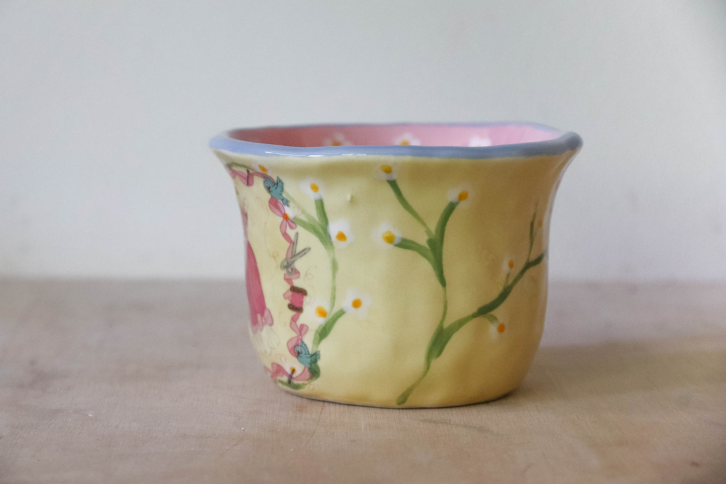 Cinderella Pink Yellow Floral Mug