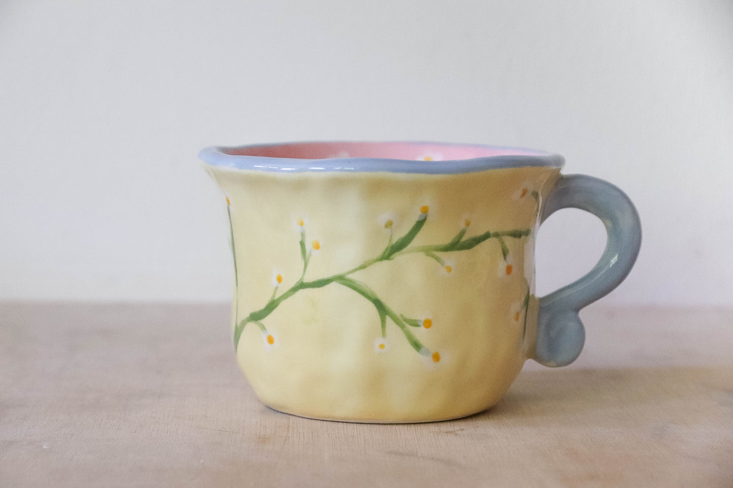 Cinderella Pink Yellow Floral Mug