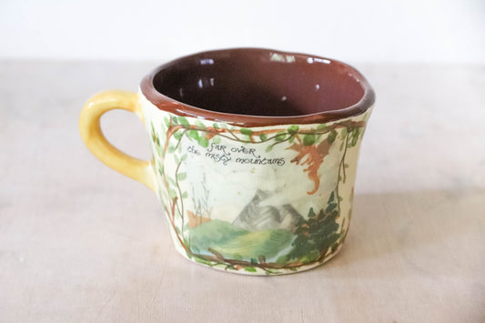 Brown Cream Misty Mountains Mug