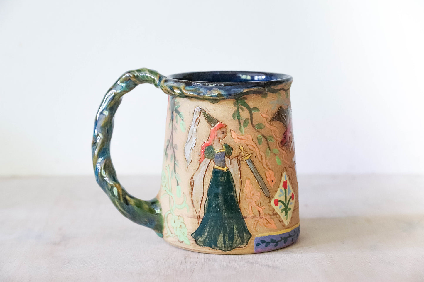 The Lady and The Dragon Stoneware Mug