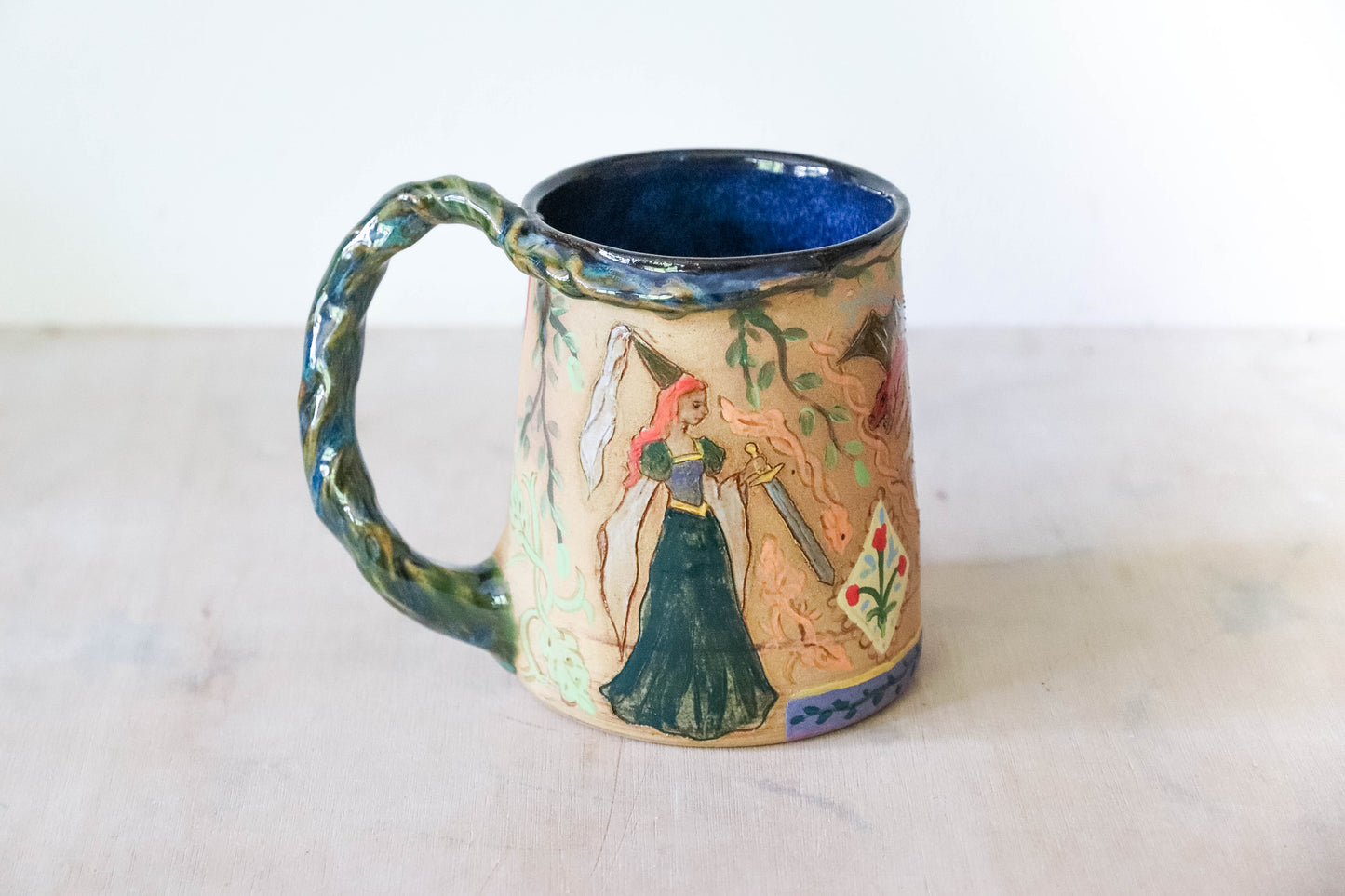 The Lady and The Dragon Stoneware Mug