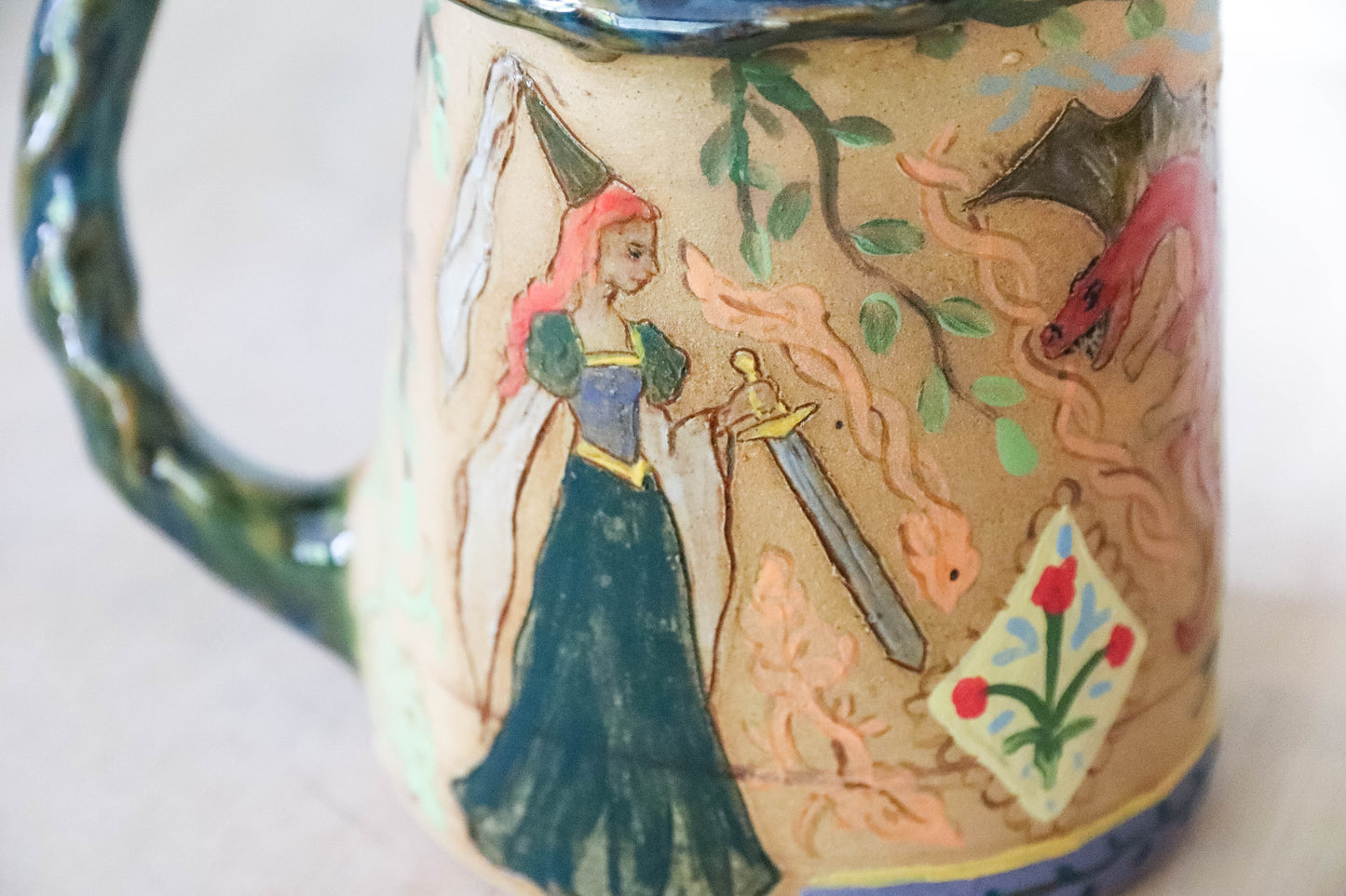 The Lady and The Dragon Stoneware Mug