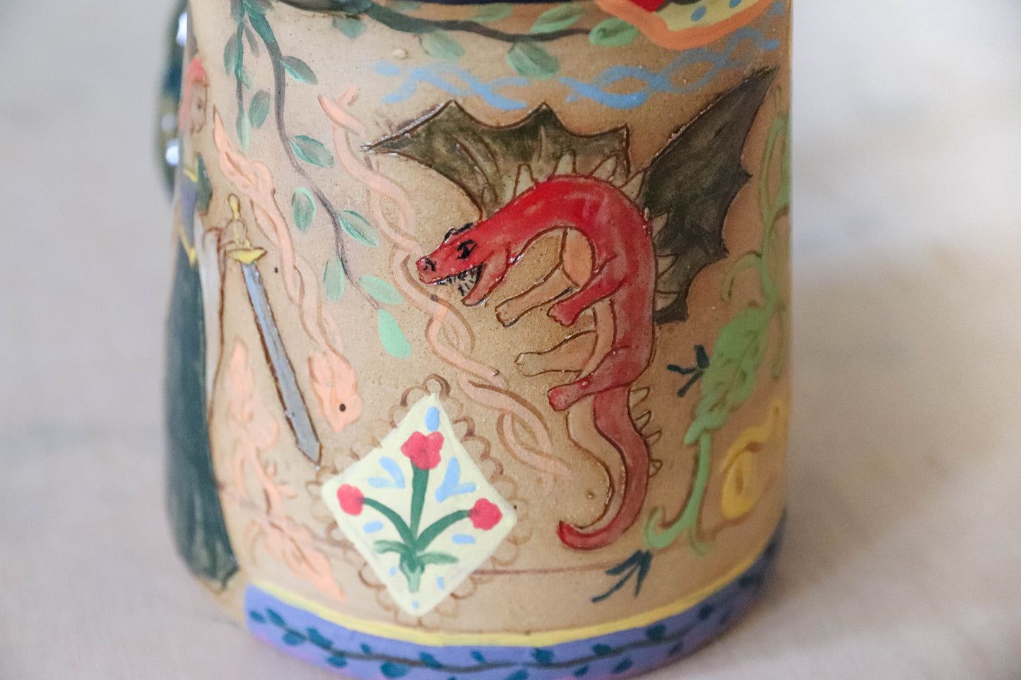 The Lady and The Dragon Stoneware Mug