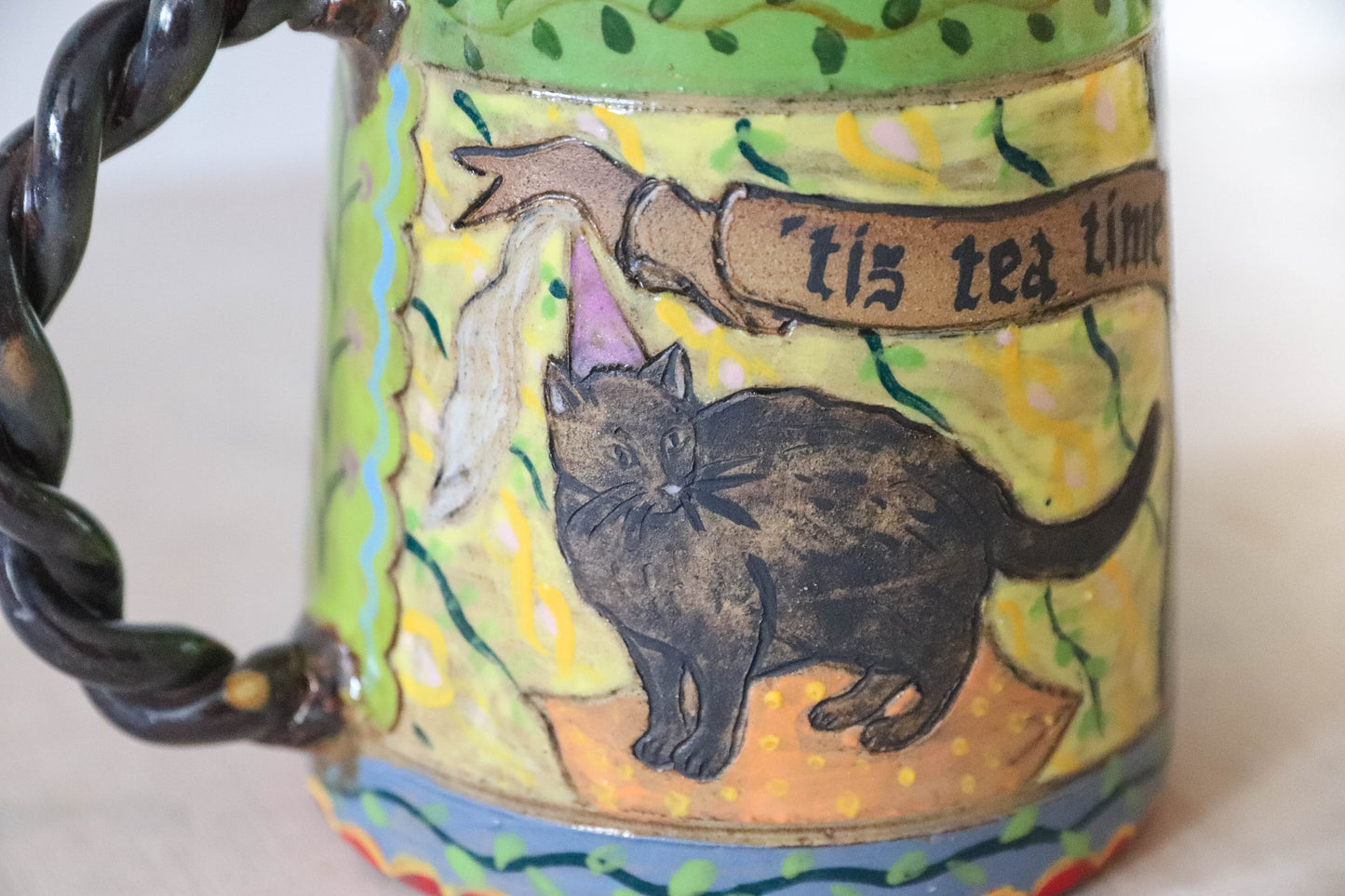 Medieval Cats Stoneware Mug