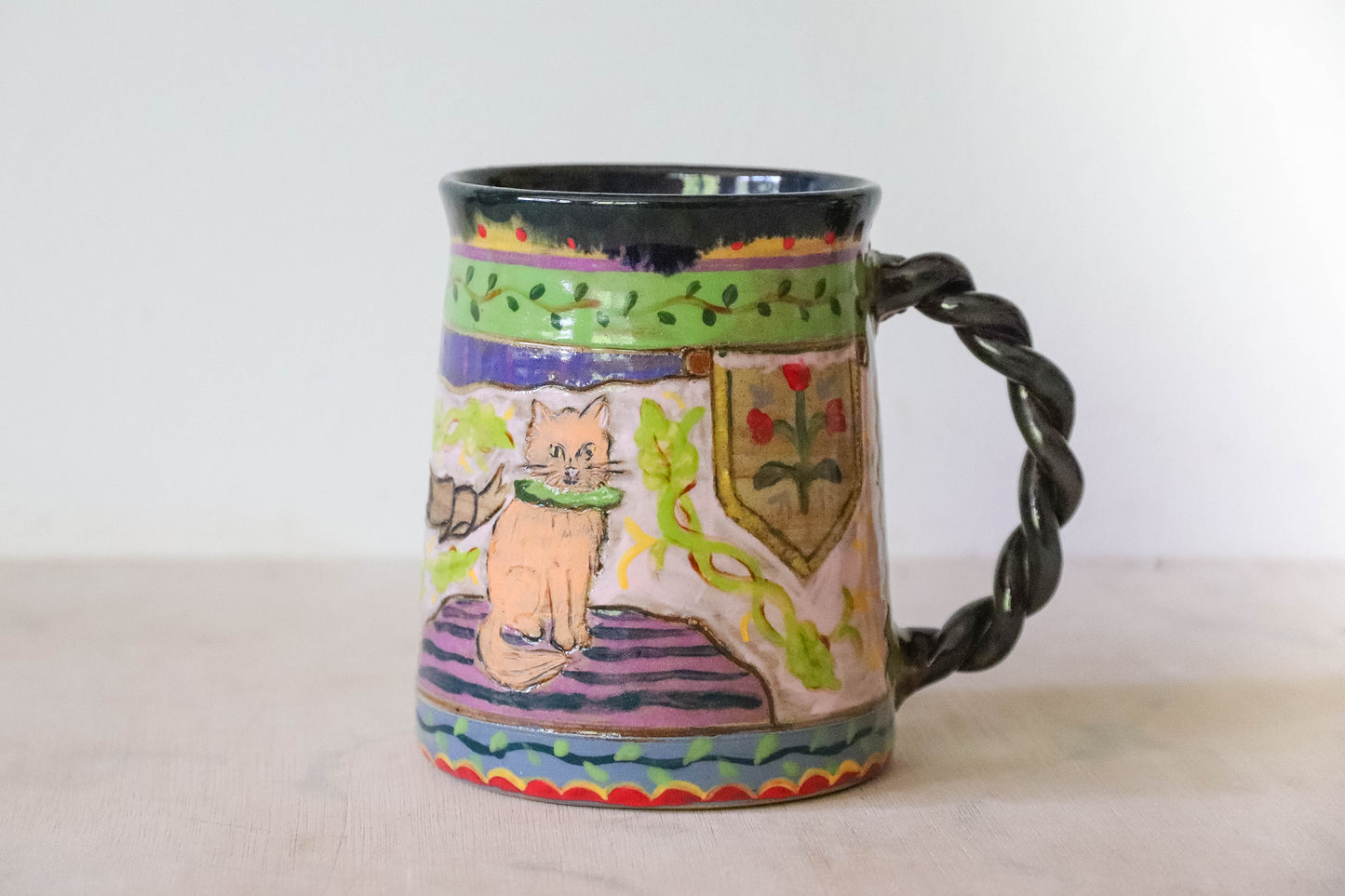 Medieval Cats Stoneware Mug