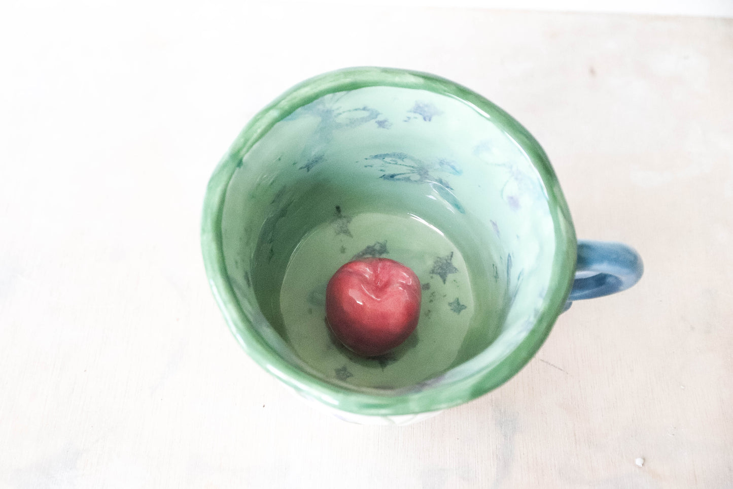 Peekaboo Apple Baseball Mug