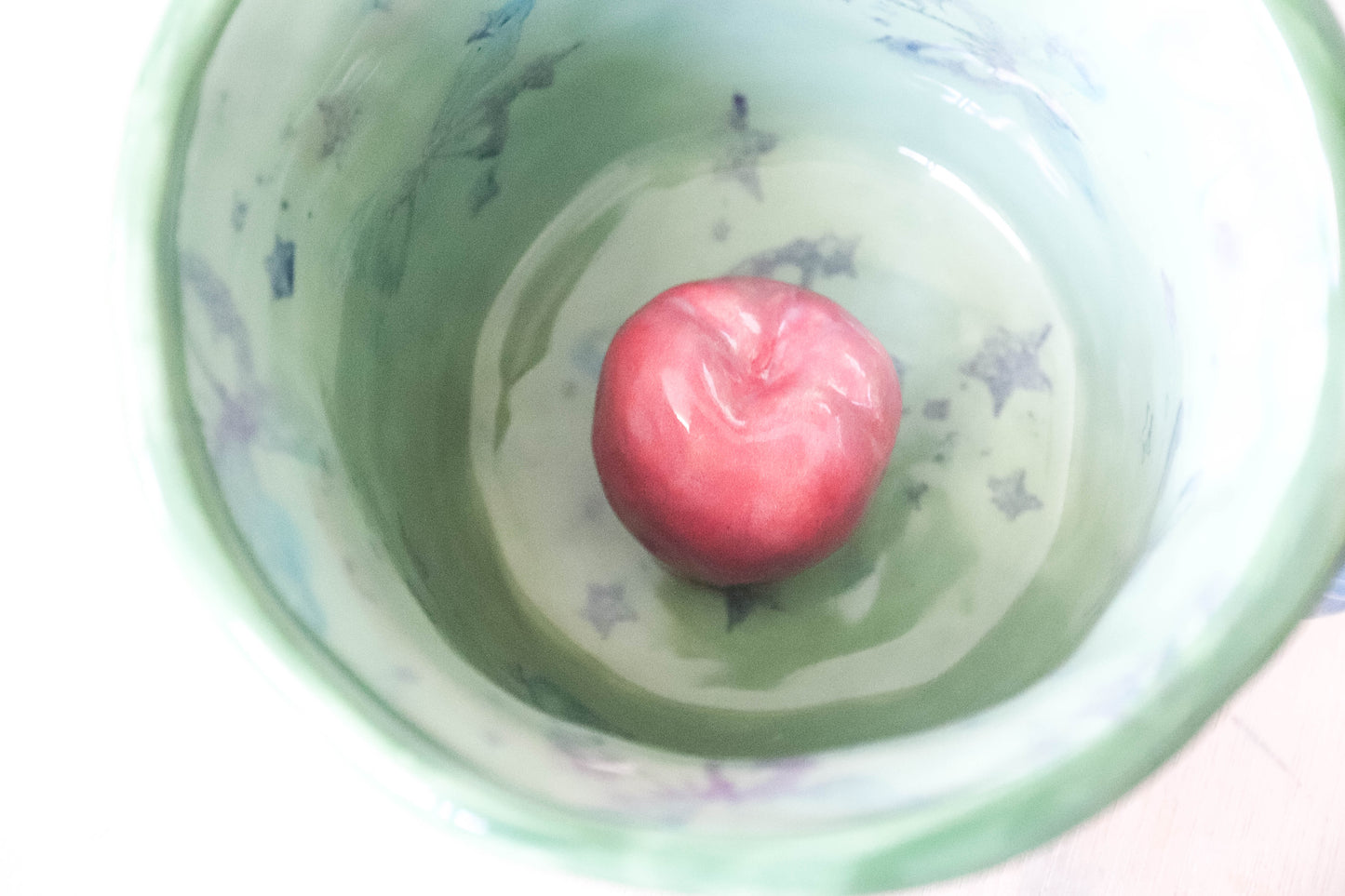 Peekaboo Apple Baseball Mug