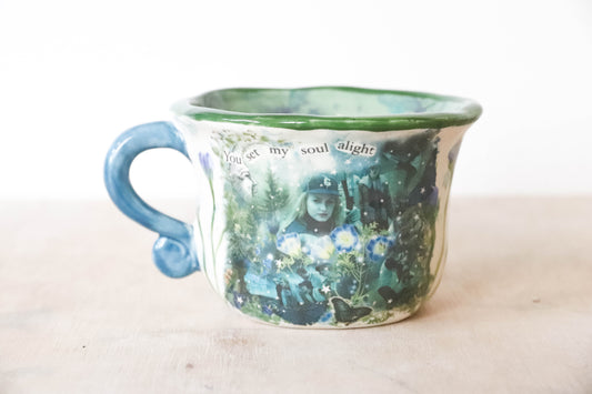 Peekaboo Apple Baseball Mug