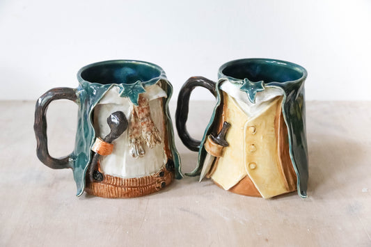 Merry And Pippin Pair of Stoneware Mugs