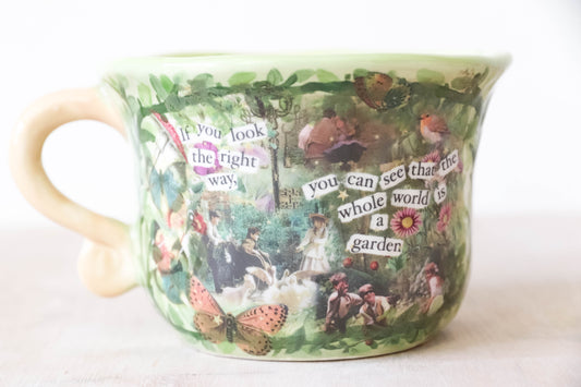 Green Leaves Secret Garden Quote Mug