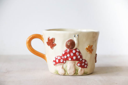 Snail and Toadstools Mug