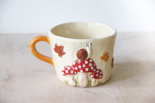 Snail and Toadstools Mug