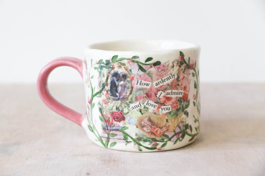 Ardently Pink Vines Mug Medium