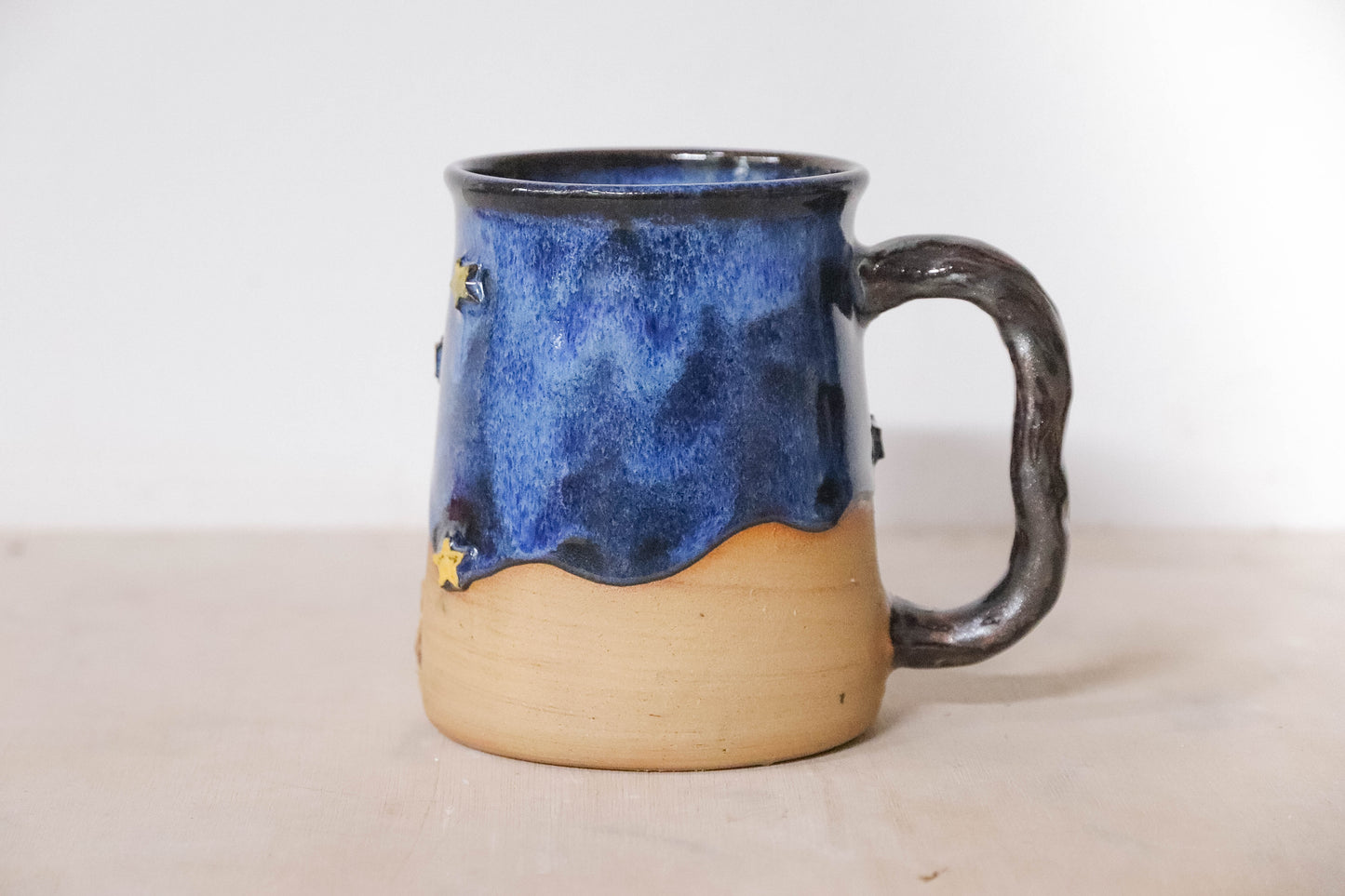 Black Cat Fence Stoneware Mug