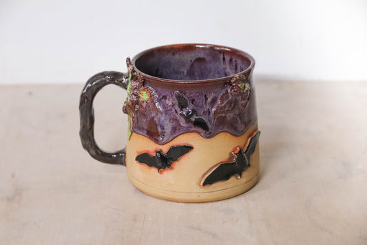 Berry Bats Stoneware Mug