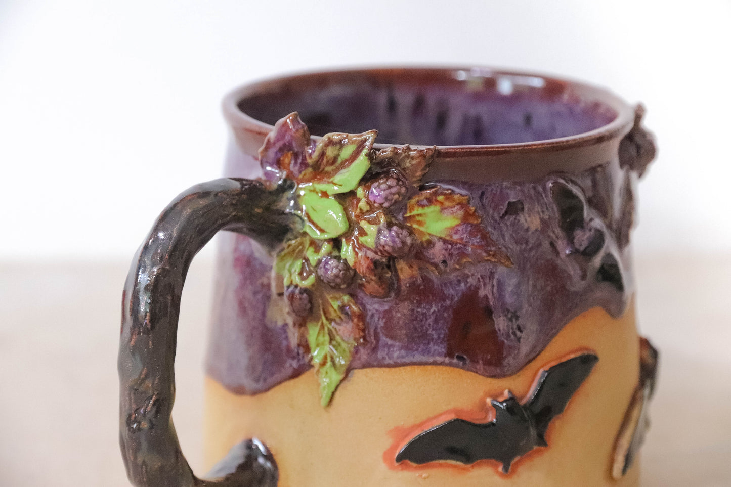 Berry Bats Stoneware Mug