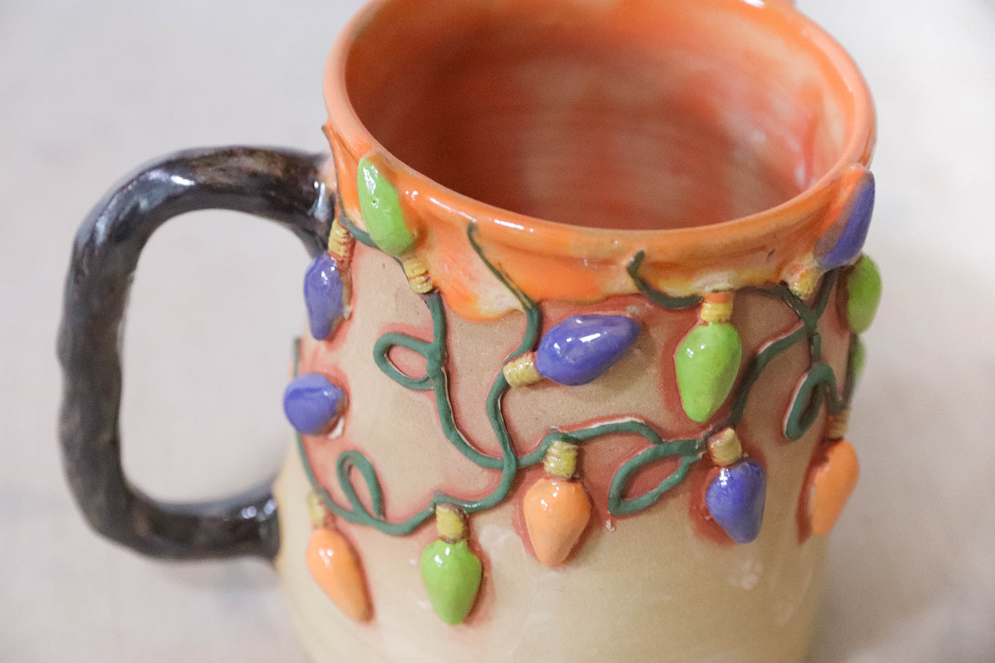 Halloween Lights Stoneware Mug
