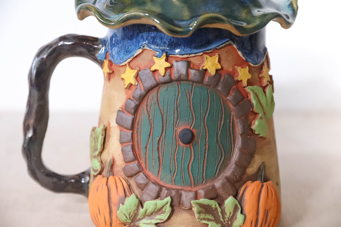 Halloween Hobbit House Stoneware Mug