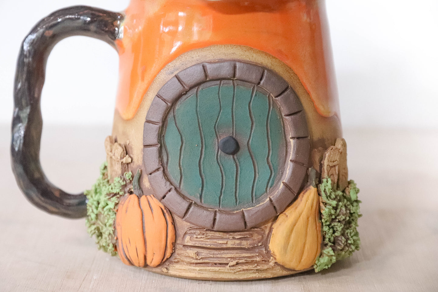 Pumpkin Garden Hobbit House Stoneware Mug
