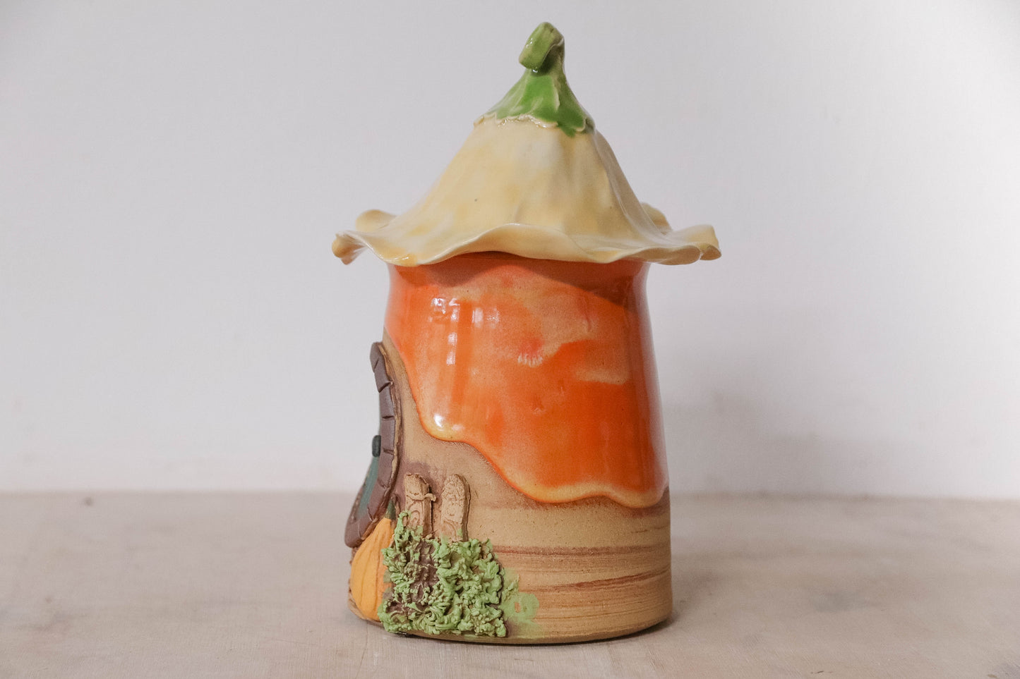 Pumpkin Garden Hobbit House Stoneware Mug