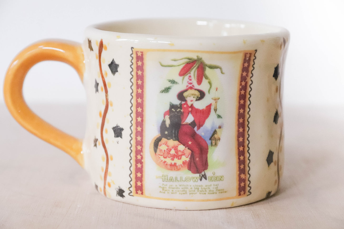 Vintage Halloween Witch Mug Large