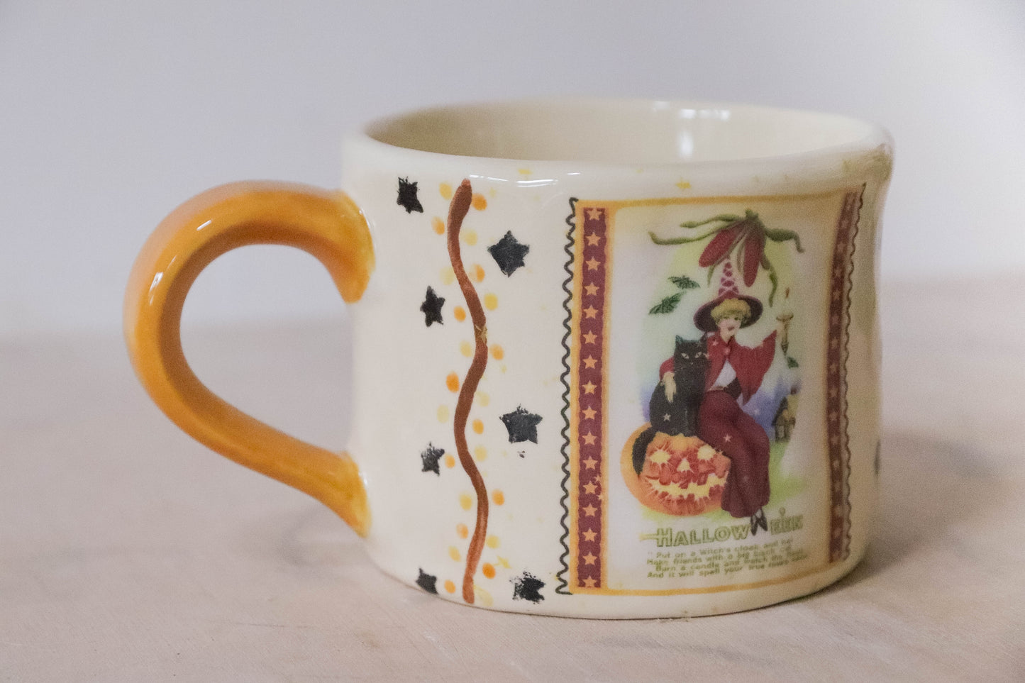 Vintage Halloween Witch Mug Large