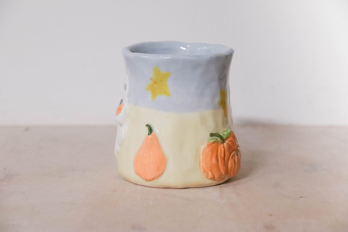 Ghost Carving Pumpkin Tulip Mug