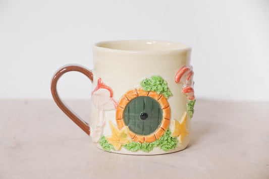 Mushroom Hobbit Round Mug