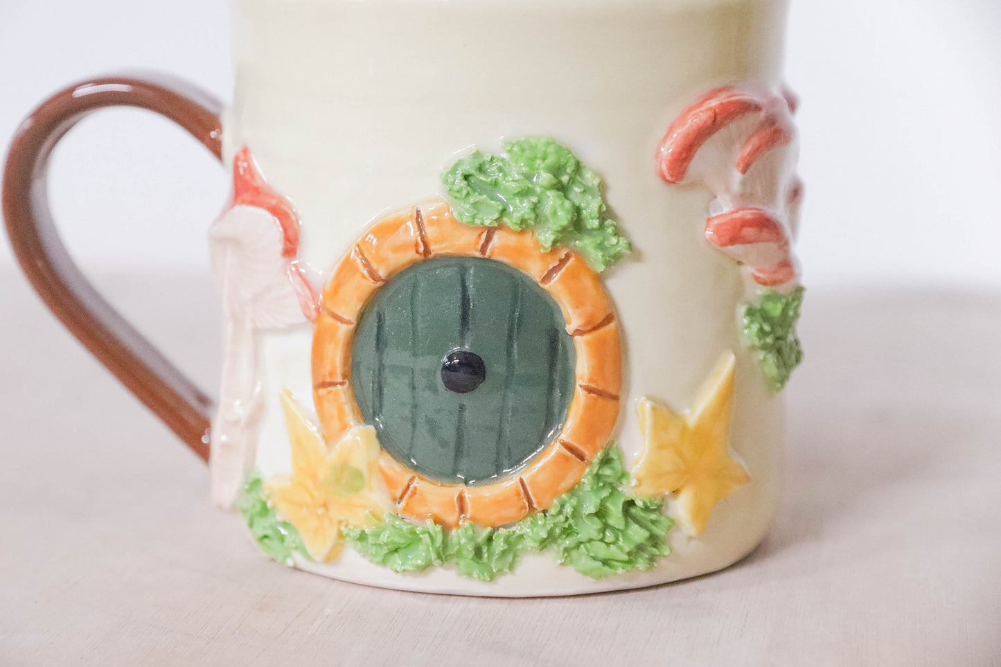 Mushroom Hobbit Round Mug