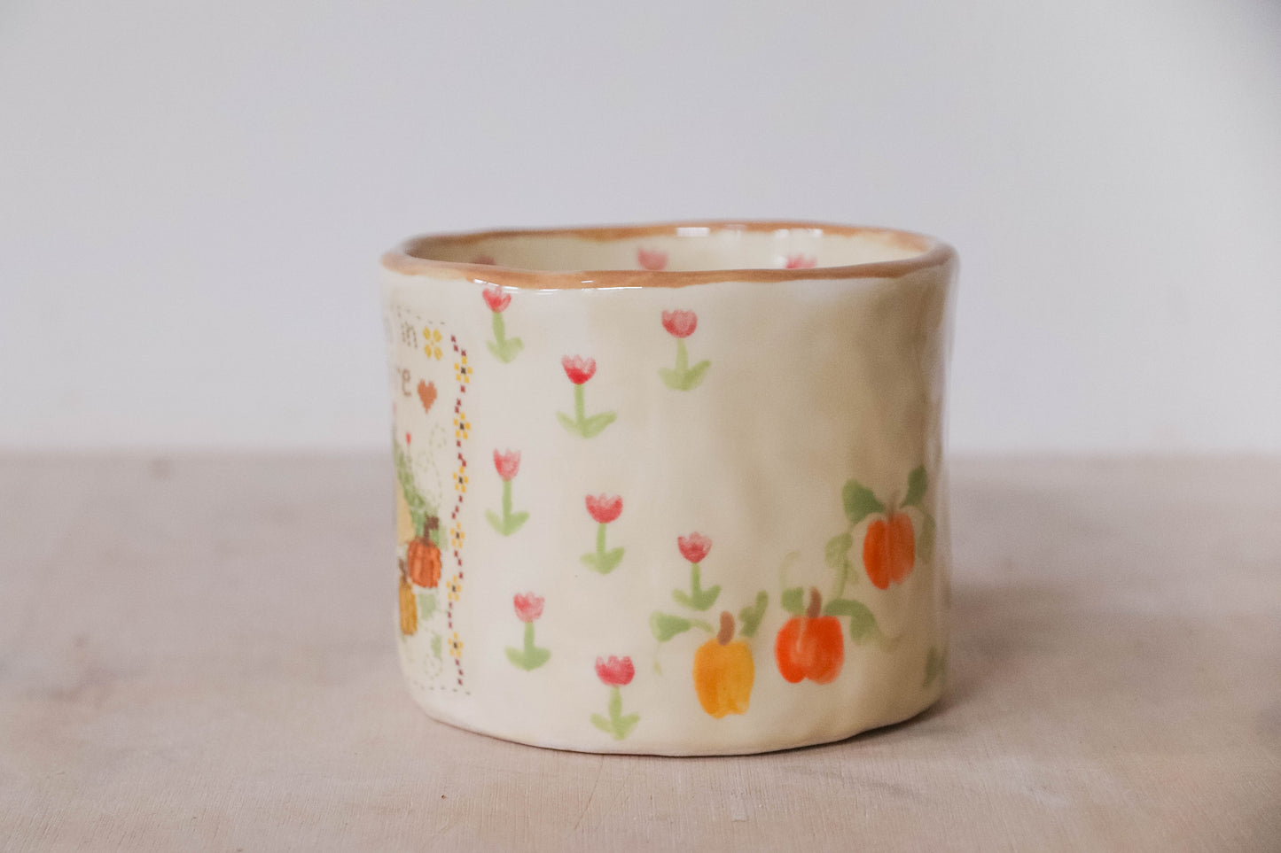 Autumn Hobbit Cross Stitch Mug Large