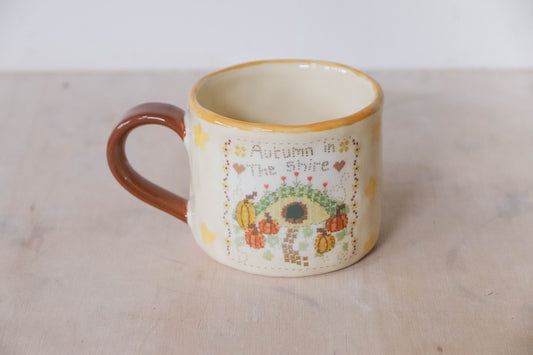 Hobbit Cross Stitch Floral Mug Medium