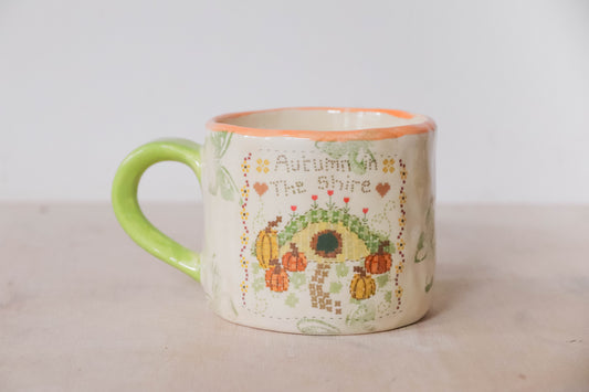 Hobbit Cross Stitch Butterfly Mug Medium