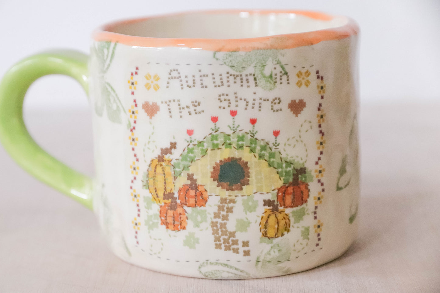 Hobbit Cross Stitch Butterfly Mug Medium