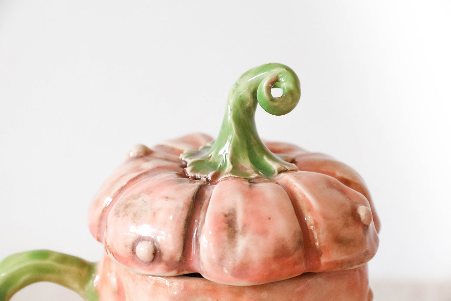 Peekaboo Bat Pumpkin Stoneware Mug