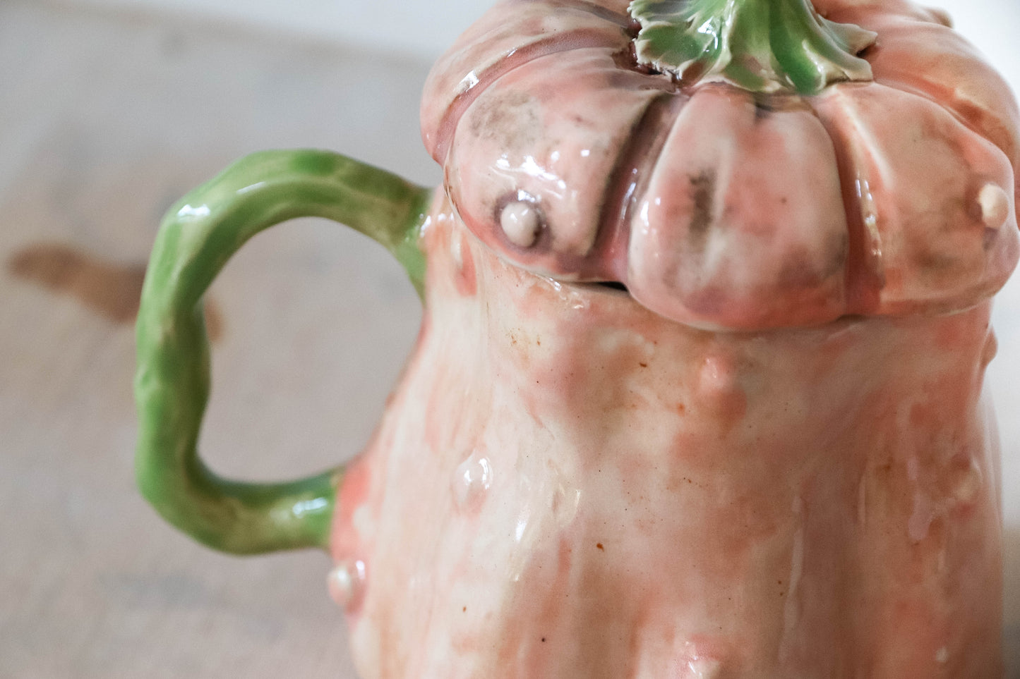 Peekaboo Bat Pumpkin Stoneware Mug
