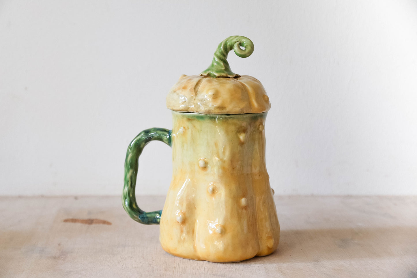 Peekaboo Bat Gourd Stoneware Mug
