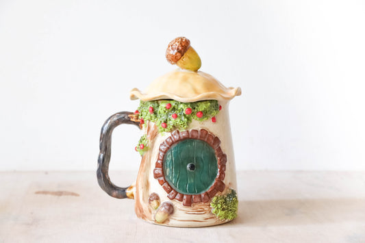 Apple Tree Hobbit House Stoneware Mug