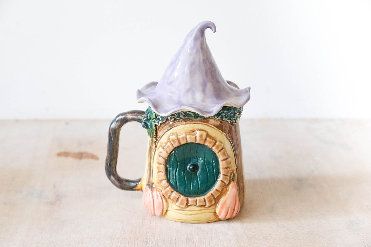 Pumpkin Wizard Hat Hobbit House Stoneware Mug