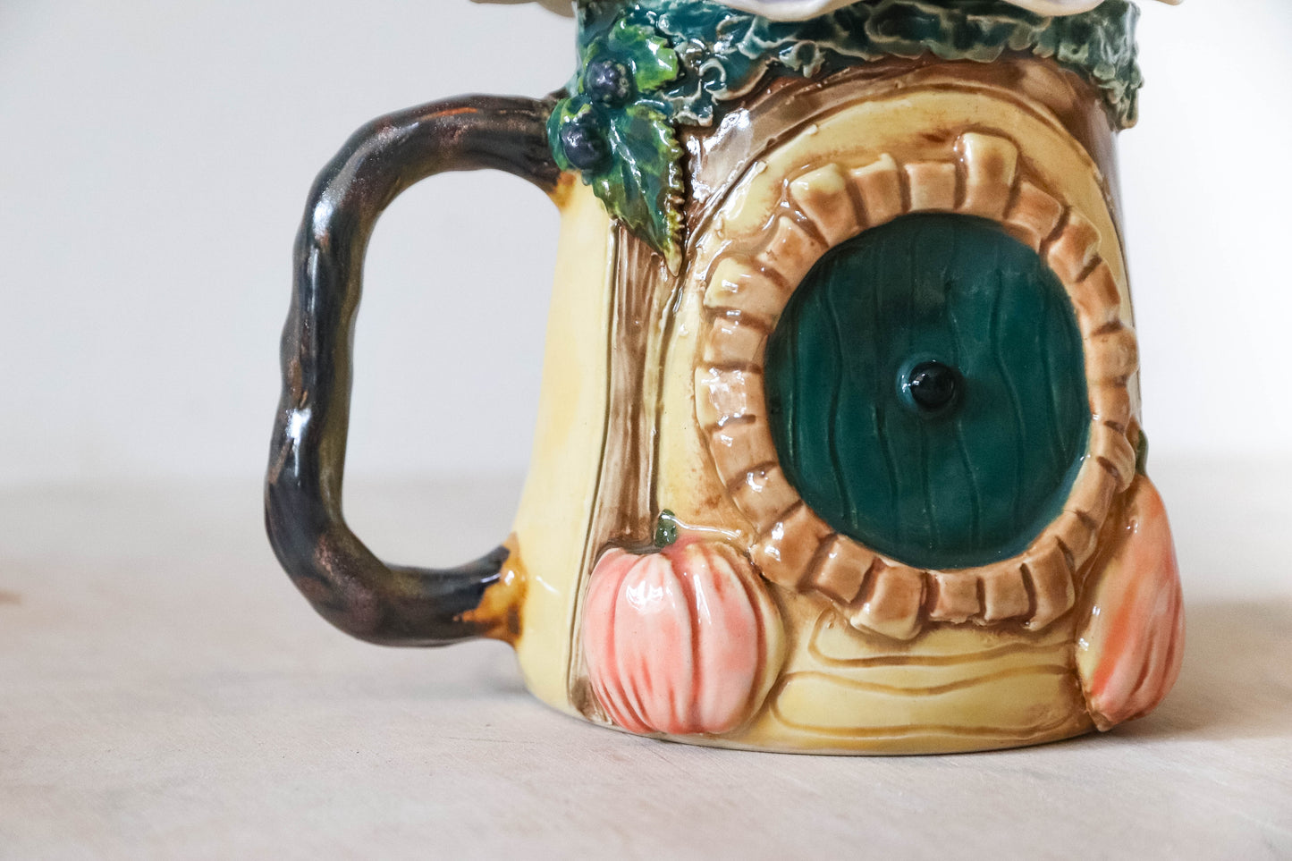 Pumpkin Wizard Hat Hobbit House Stoneware Mug